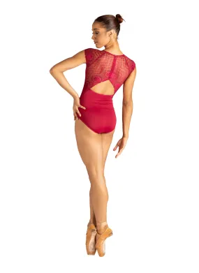 Adult Audra Autumn Red Cap Sleeve Leotard