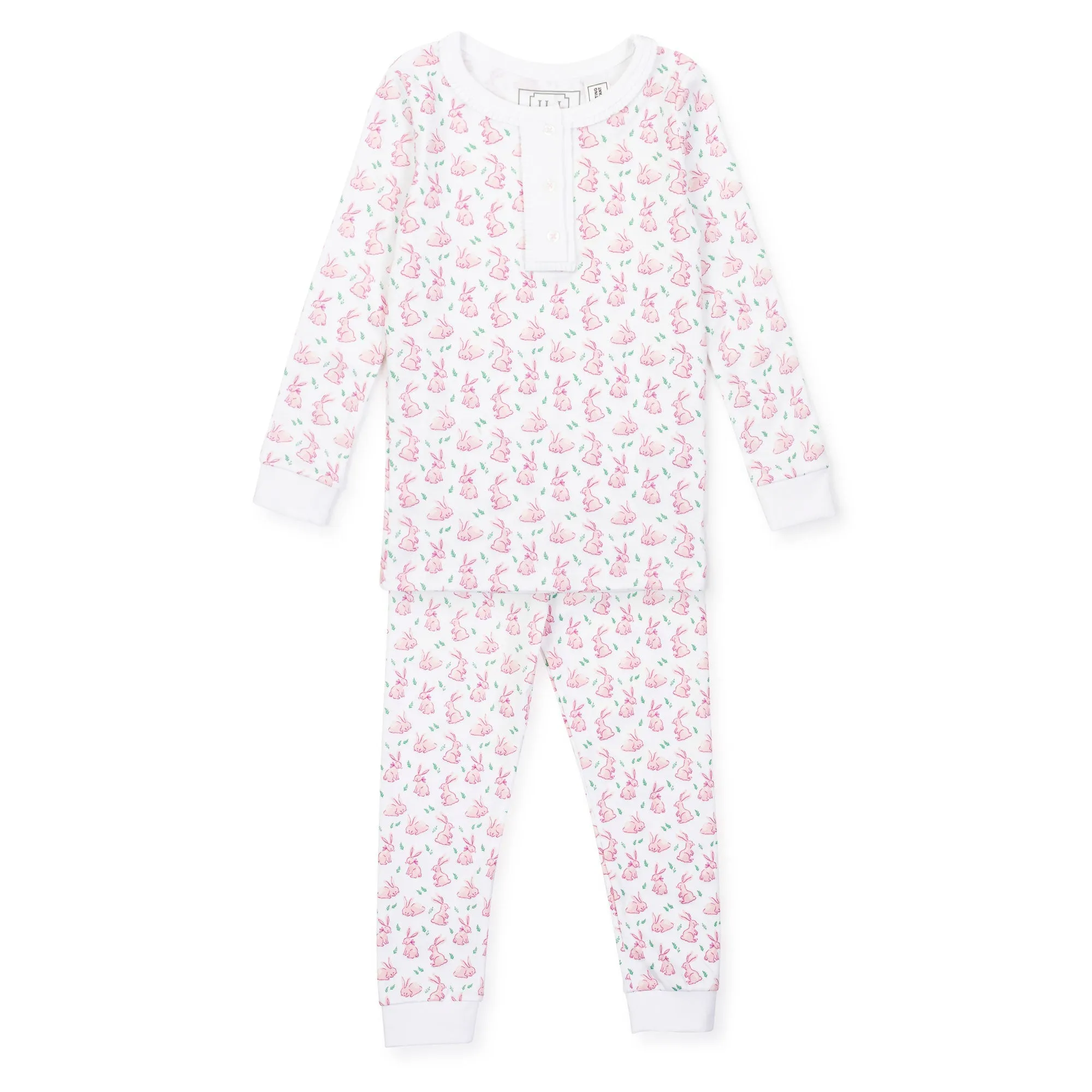 Alden Pajama Set | Pink Bunny (12-18M)