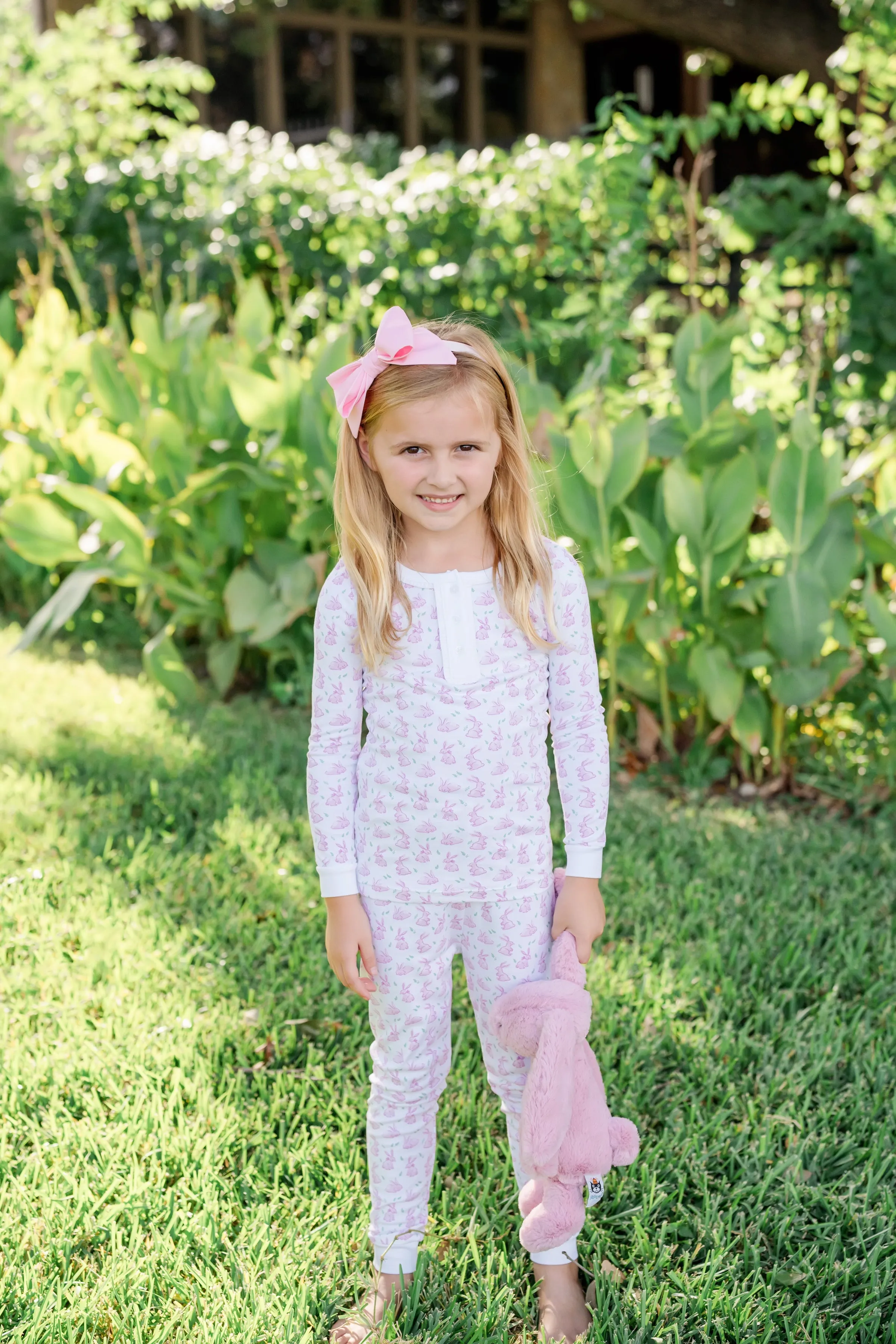 Alden Pajama Set | Pink Bunny (12-18M)