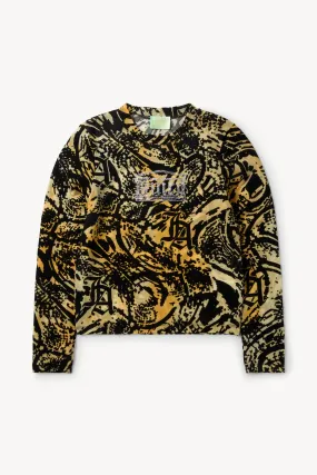 Aries x Juicy Couture Psysnake Flocked Mesh LS Top