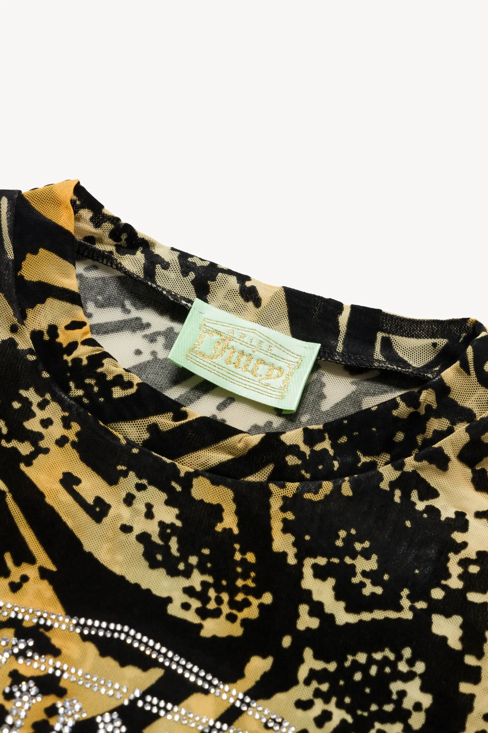 Aries x Juicy Couture Psysnake Flocked Mesh LS Top