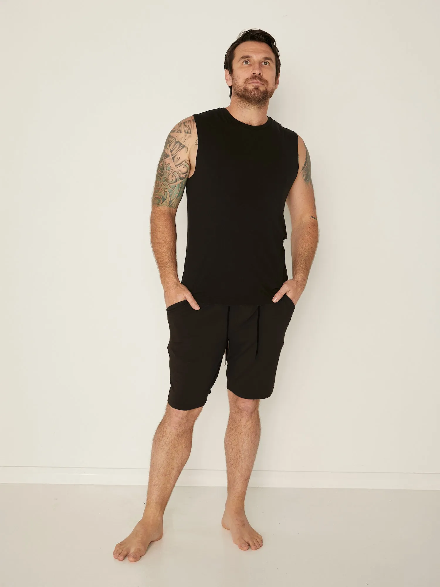 Bamboo Men's Tank Singlet - Black