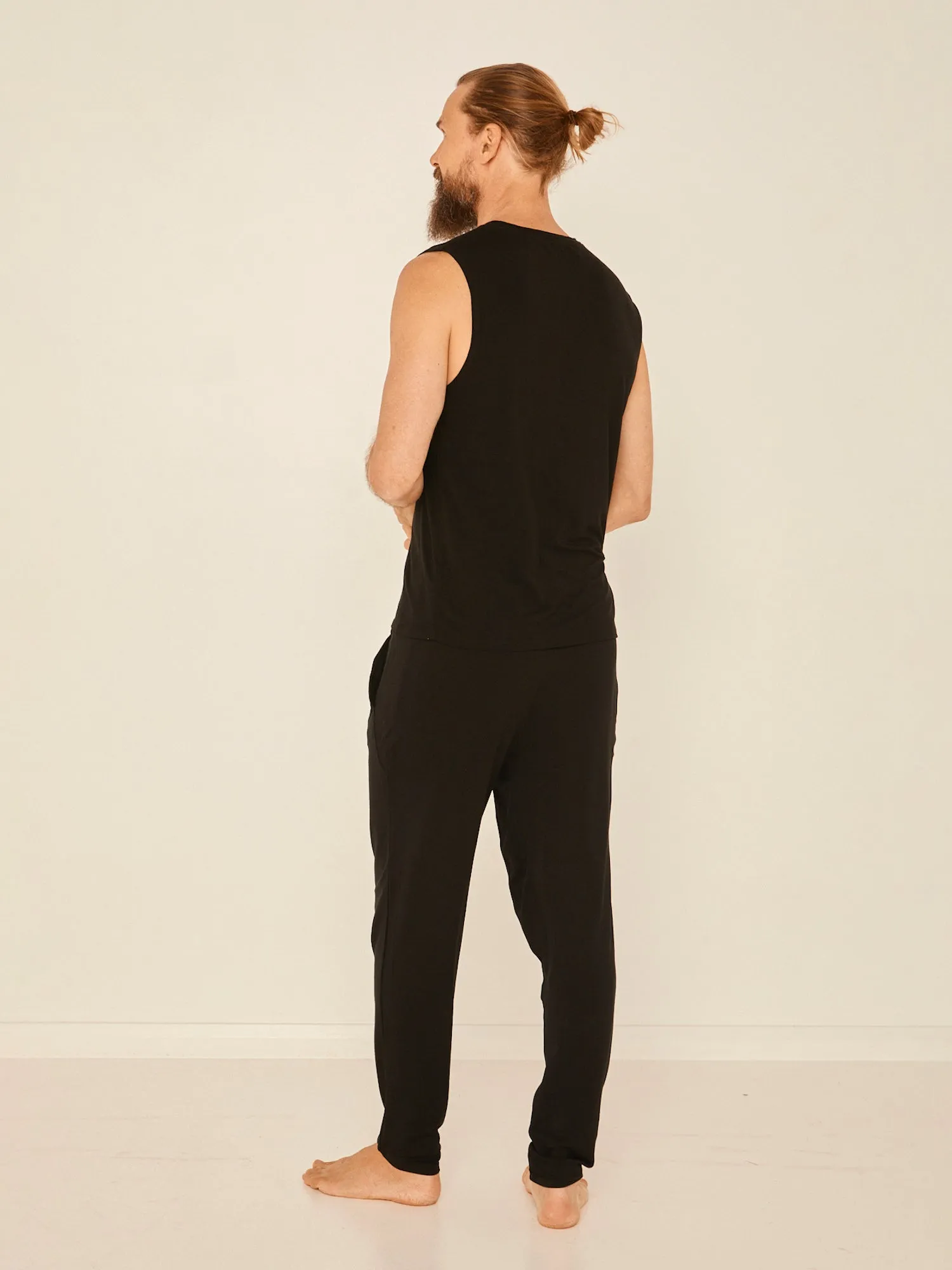 Bamboo Men's Tank Singlet - Black