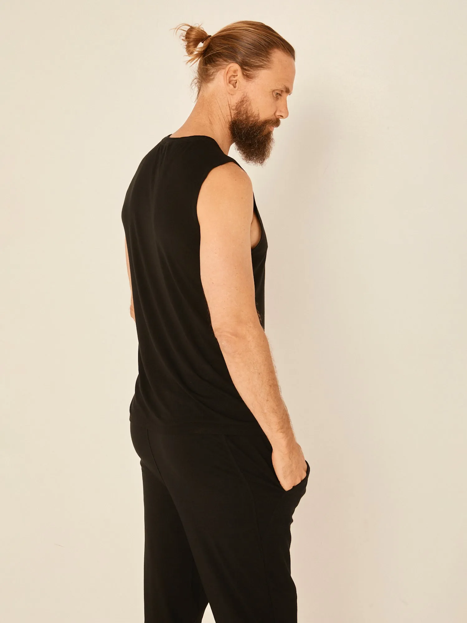 Bamboo Men's Tank Singlet - Black