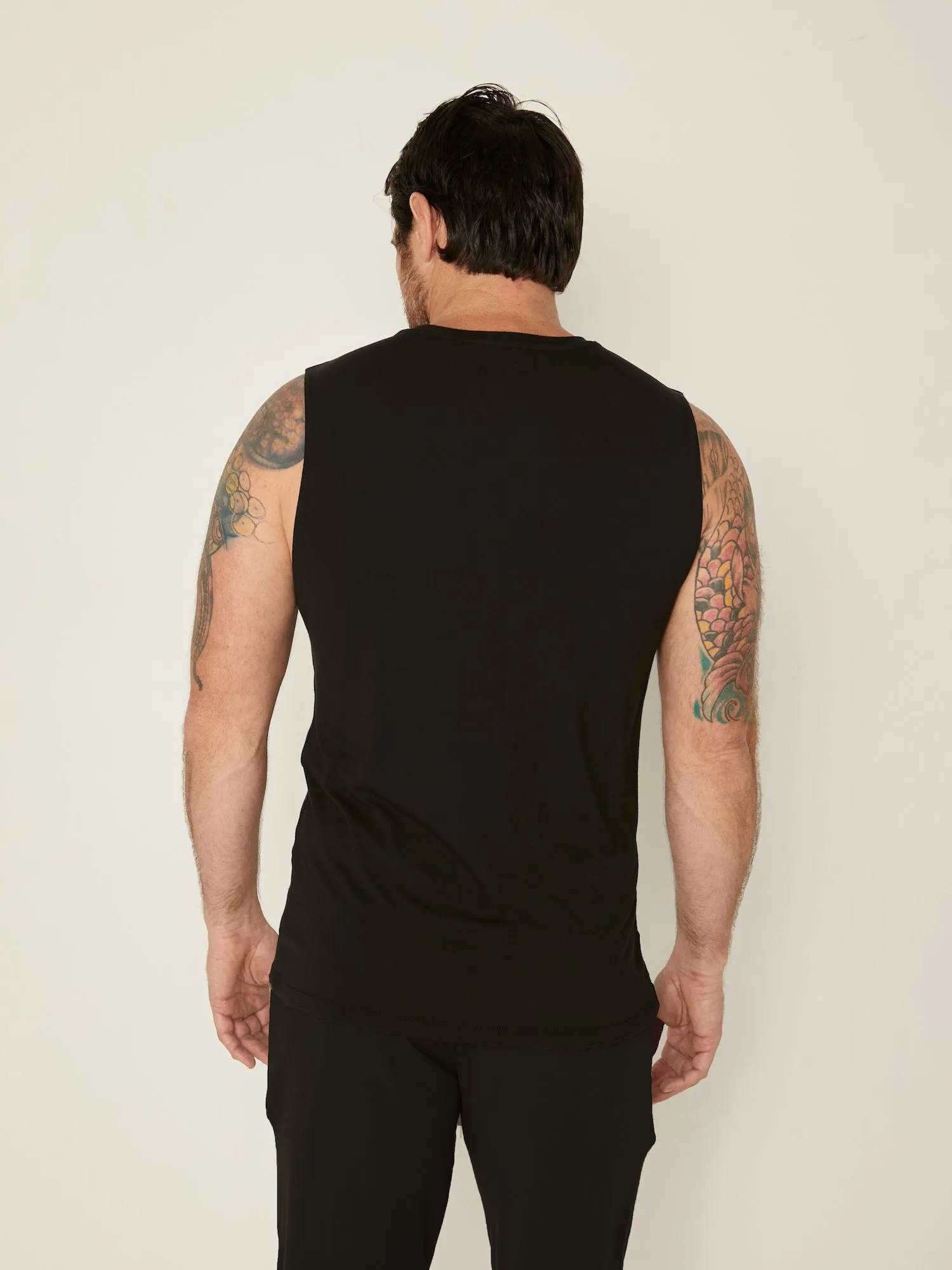 Bamboo Men's Tank Singlet - Black