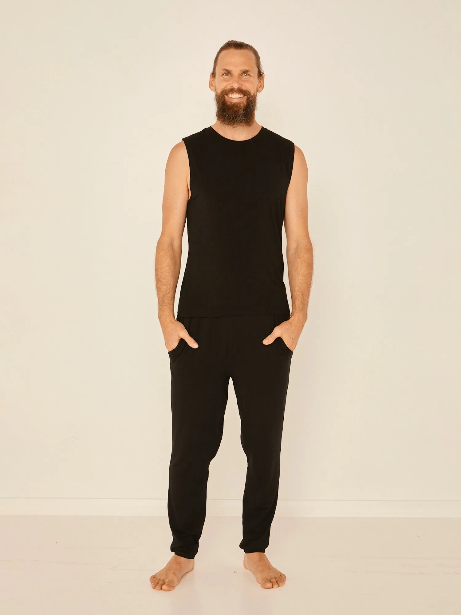Bamboo Men's Tank Singlet - Black