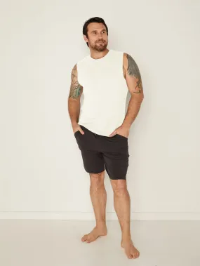 Bamboo Men's Tank Singlet - Cream