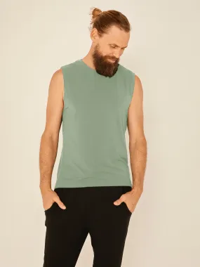 Bamboo Men's Tank Singlet - Eucalyptus