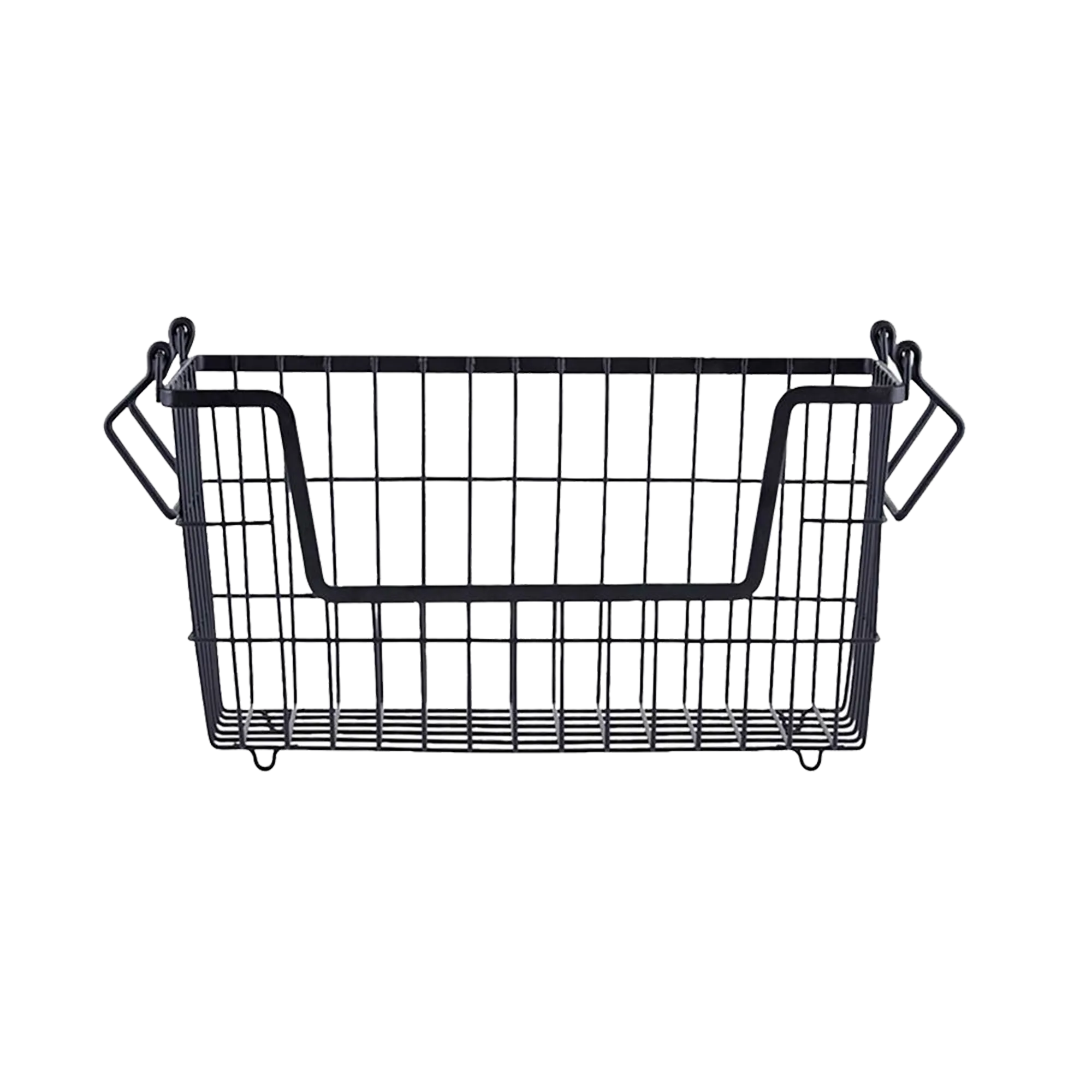 Basket with handles for underwear & socks in gold or black - low model