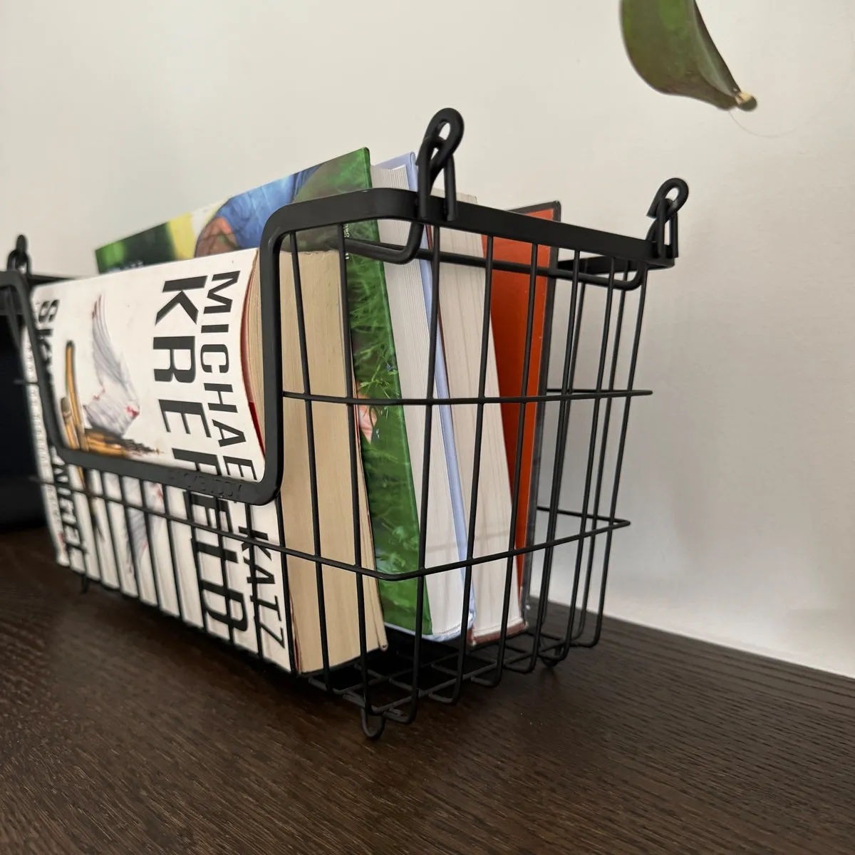 Basket with handles for underwear & socks in gold or black - low model
