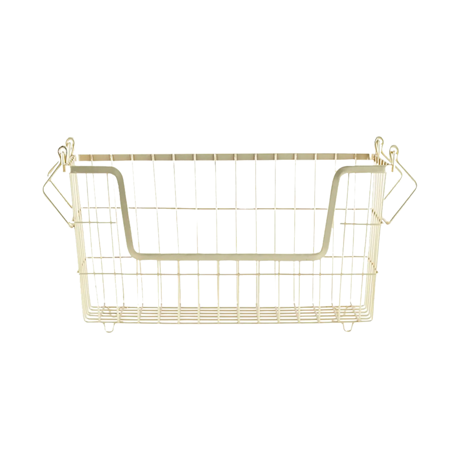Basket with handles for underwear & socks in gold or black - low model