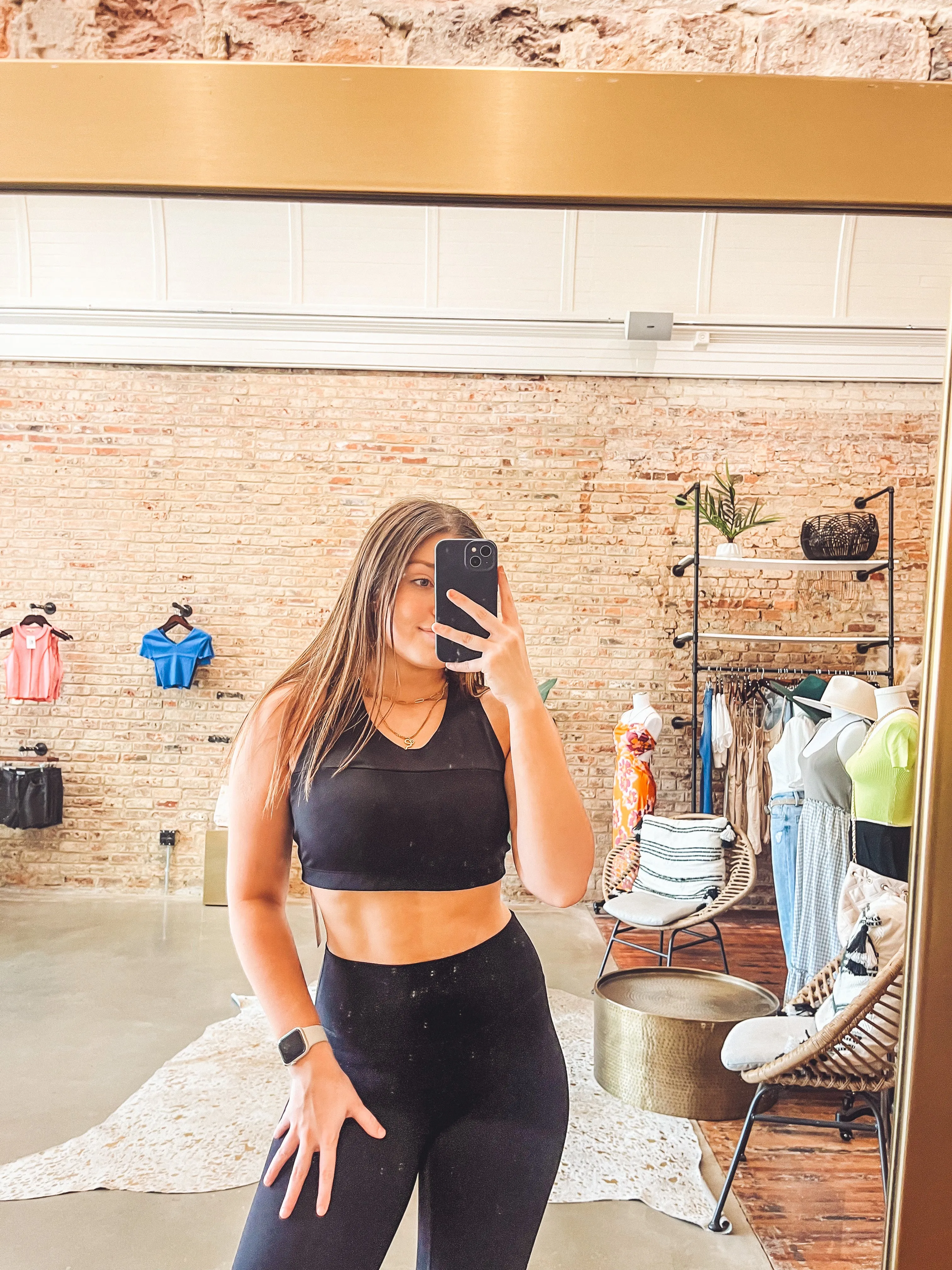 Black sports bra