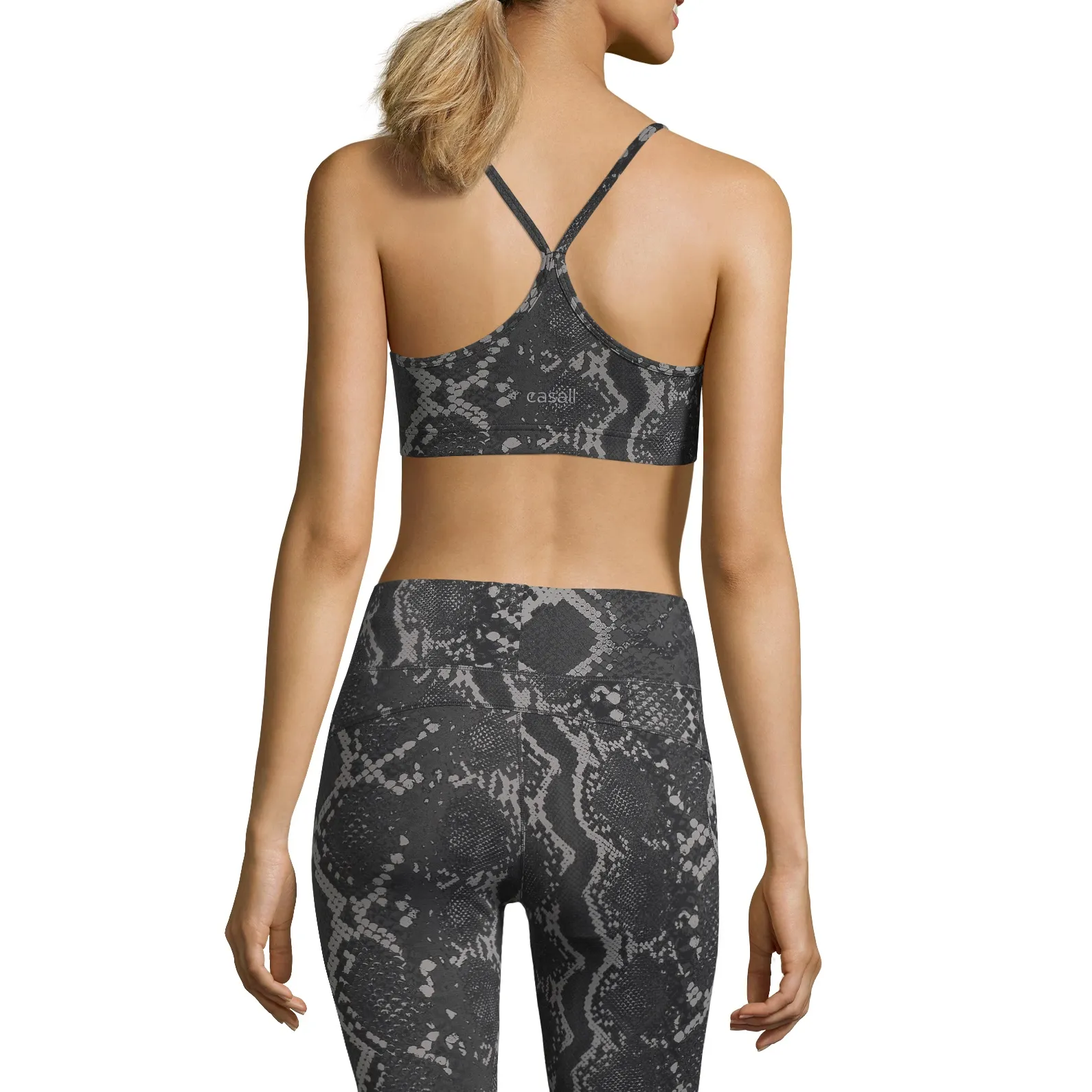 Casall Women&#x27;s Strappy Sports Bra Grey Snake | Buy Casall Women&#x27;s Strappy Sports Bra Grey Snake here | Outnorth
