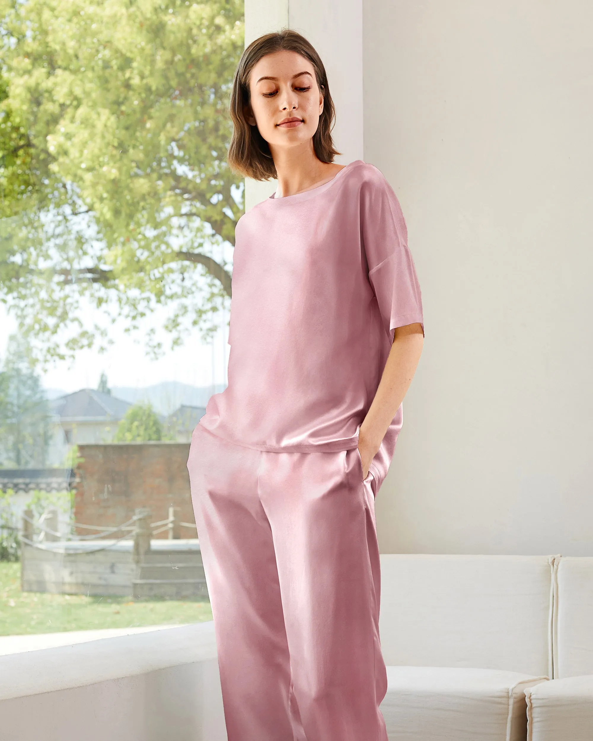 Clearance Sunday Morning Silk Pajamas