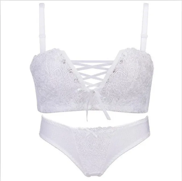 Drawstring Gathered Bras And Panties