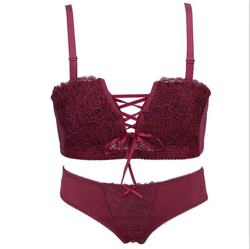 Drawstring Gathered Bras And Panties