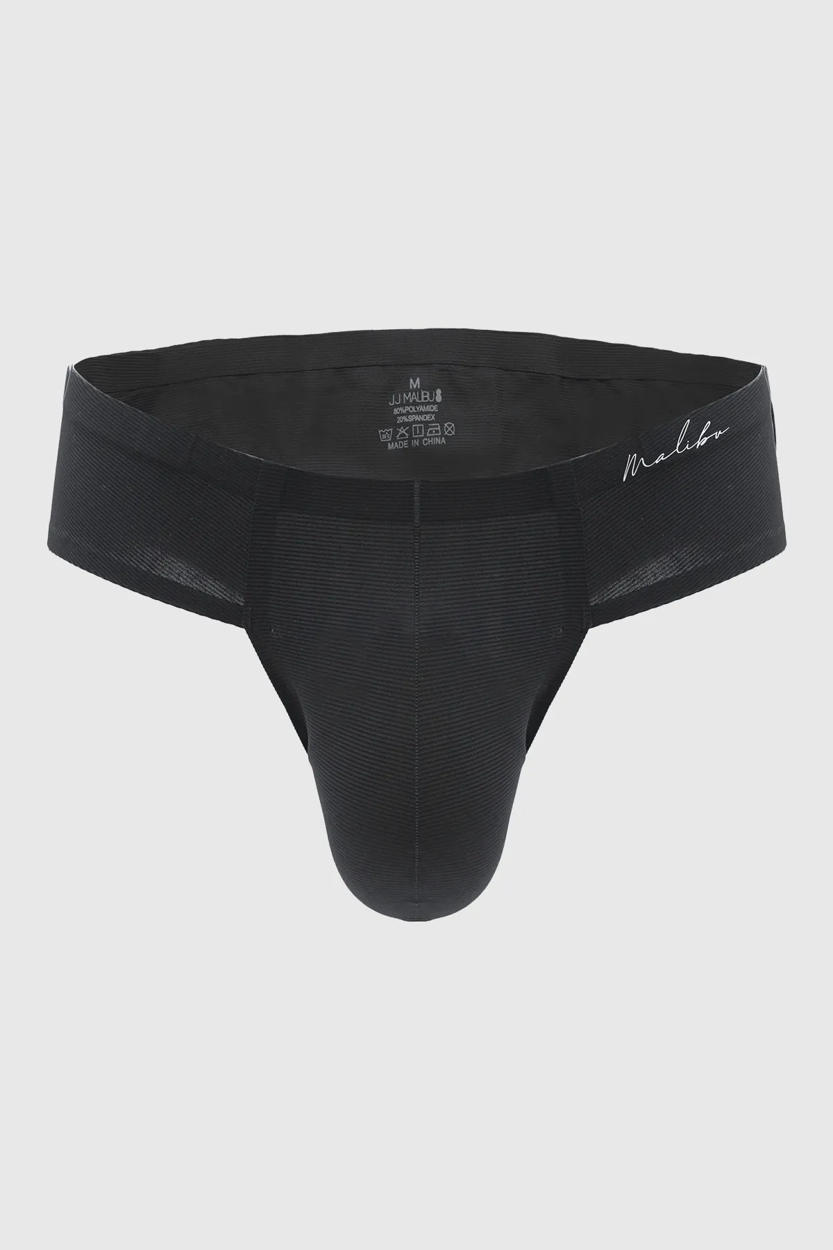 Feelin' Sultry Seamless Briefs with Bulge Pouch - Midnight Black