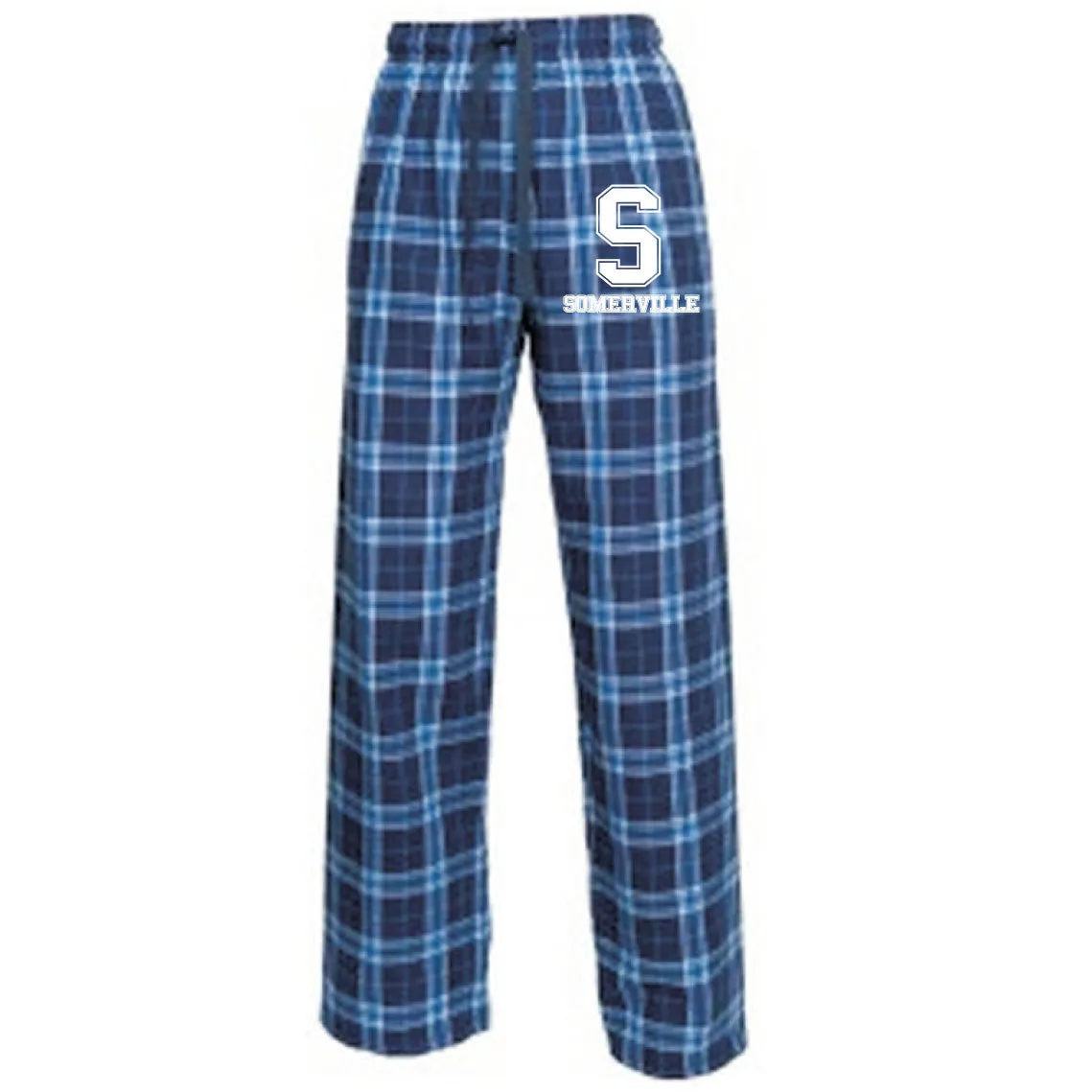 FLANNEL PANTS / NAVY & LIGHT BLUE PLAID