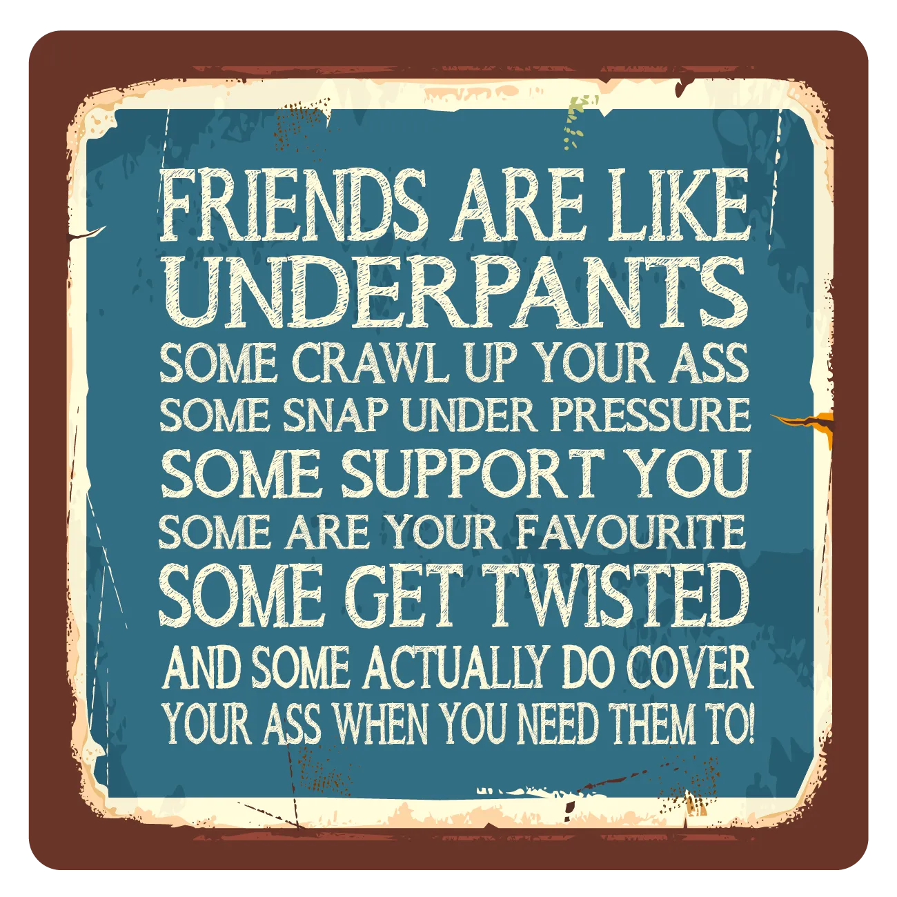 Friends, Metal Wall Sign