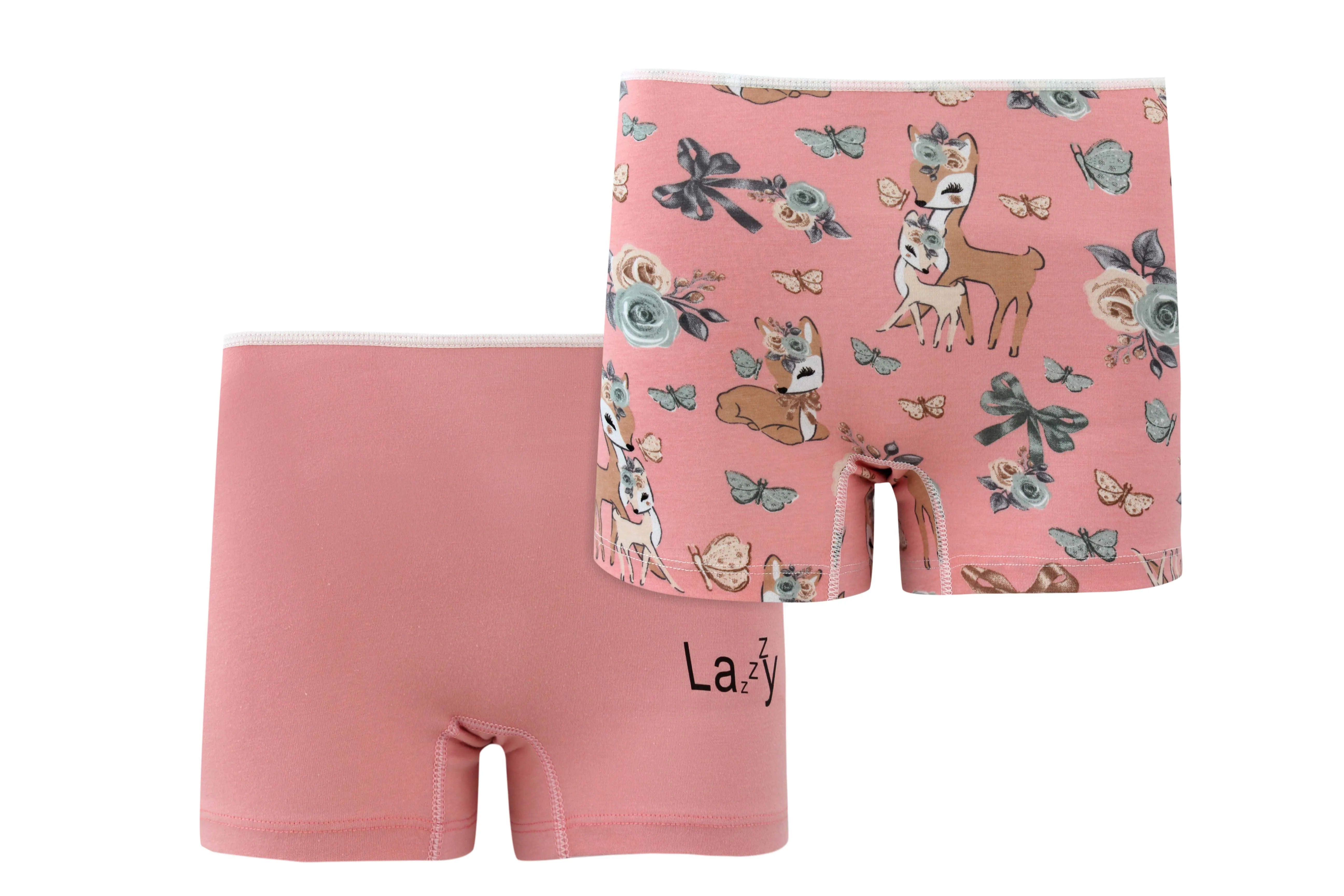 Girl's Boxer Shorts Underwear, 2 Per Pack