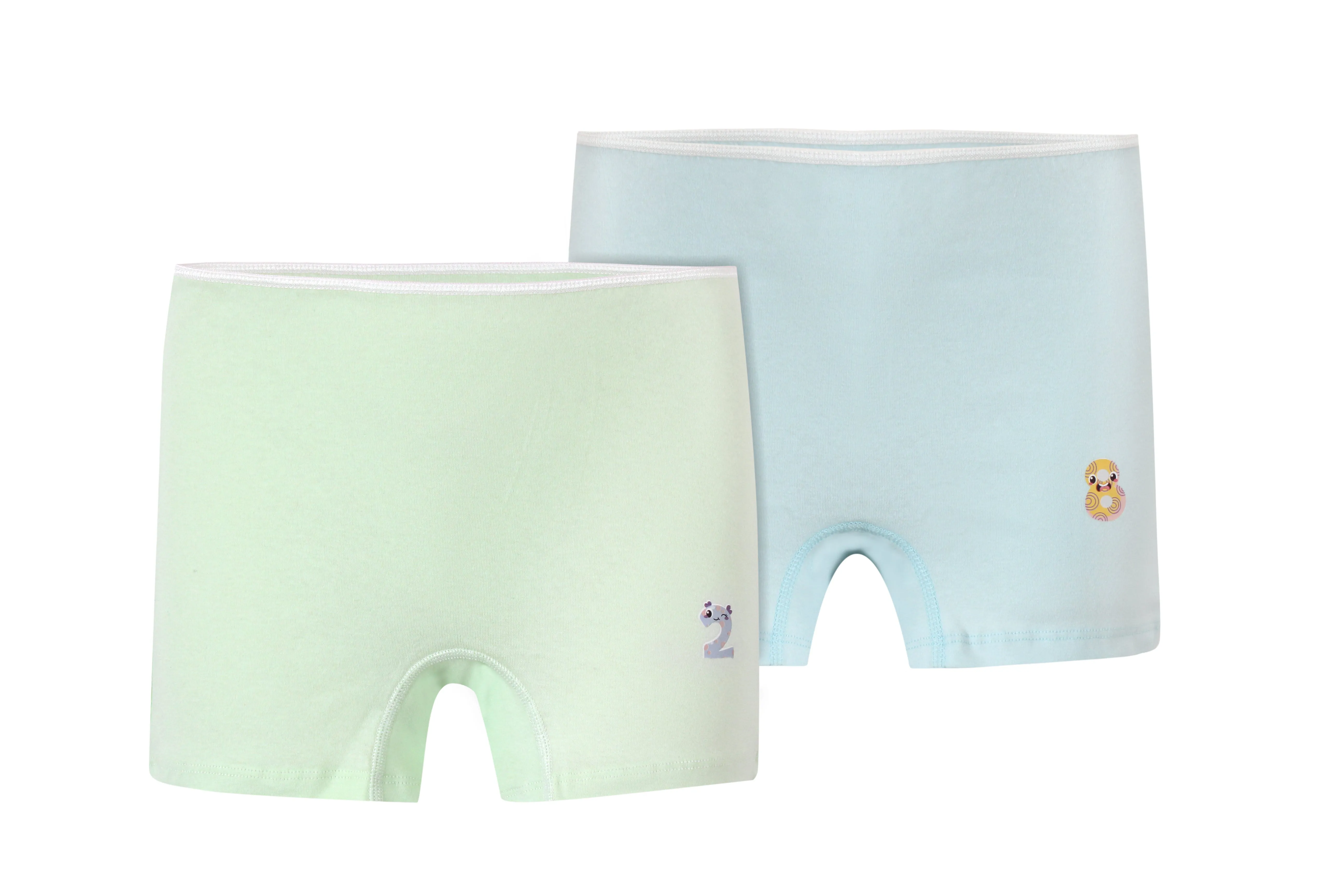 Girl's Boxer Shorts Underwear, 2 Per Pack