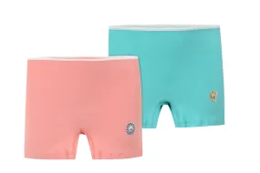Girl's Boxer Shorts Underwear, 2 Per Pack