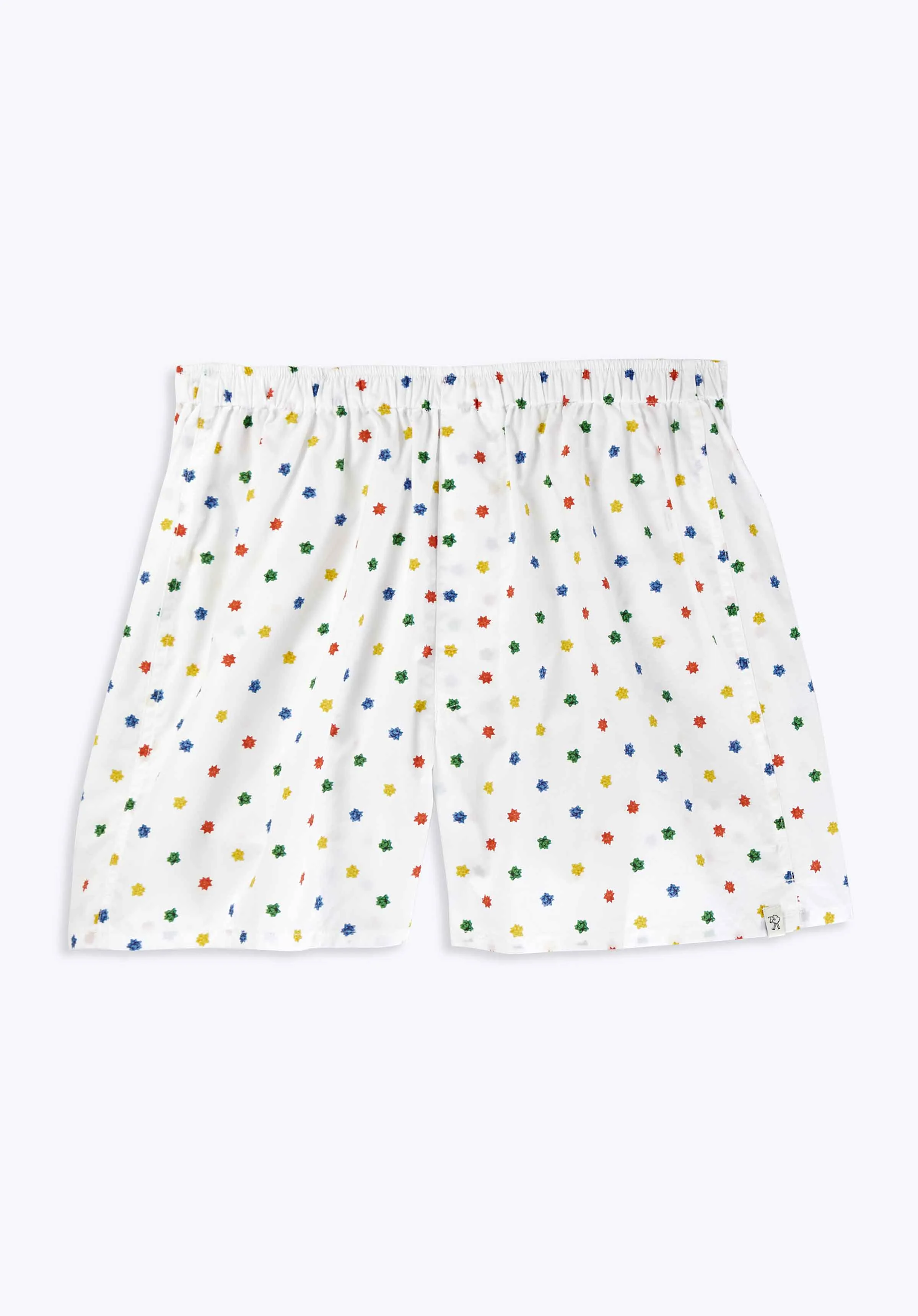 Gus Boxer in White Multi Bows