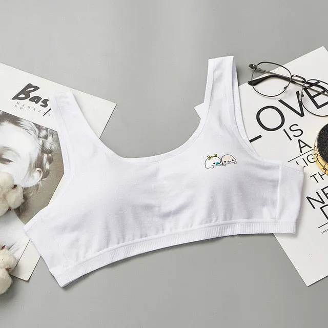 Hot sale Child Sports Bra Kids Thin Cup Young Girl Bra Cotton Intimates Girls Lingerie Underwear Teenage  Bra For Children