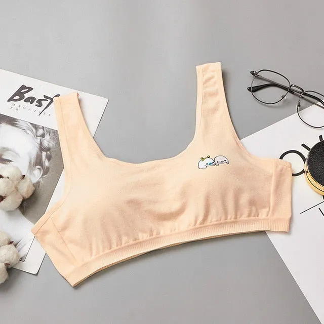Hot sale Child Sports Bra Kids Thin Cup Young Girl Bra Cotton Intimates Girls Lingerie Underwear Teenage  Bra For Children