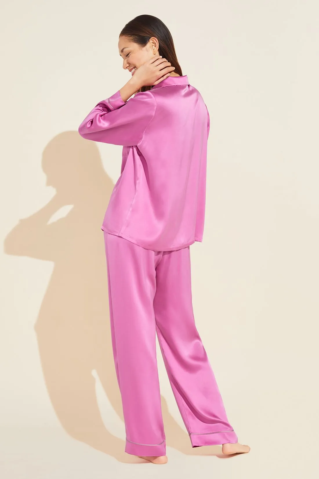 Inez Washable Silk Long PJ Set