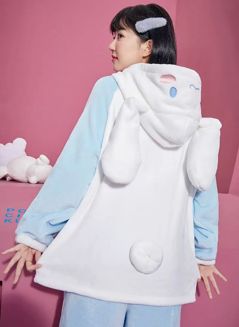 Kawaii Cinnamoroll Inspired button front Pajama set