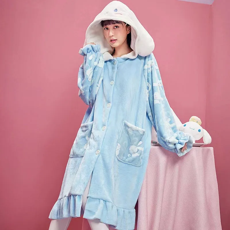 Kawaii Cinnamoroll Inspired button front Pajama set