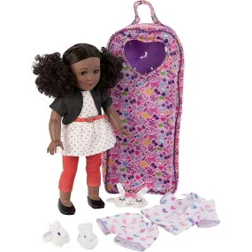 Kaylie - 18in Doll with Carrying Case, Doll Outfit, and Pajamas
