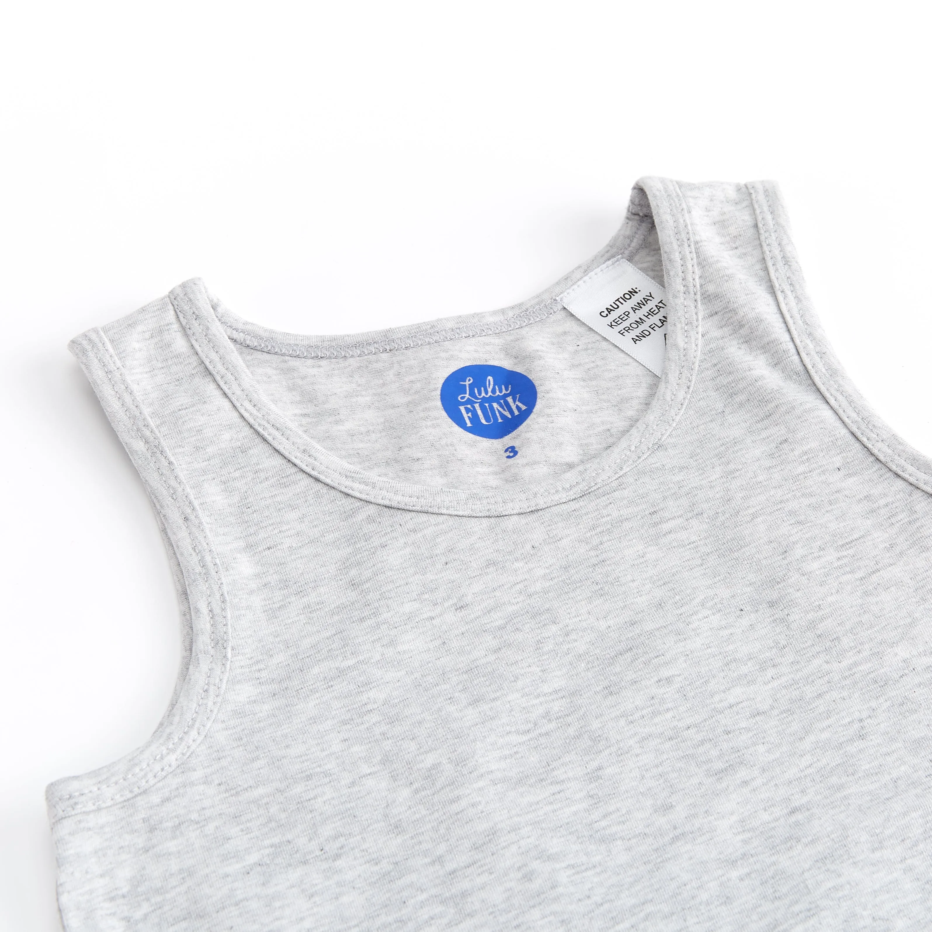 Light Grey Marle - Bamboo & Organic Cotton Singlet - Lulu Funk