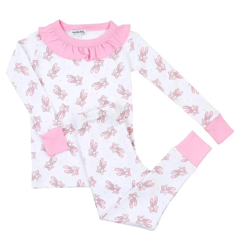 Magnolia Baby Little Girls Pink En Pointe Ballet Ruffle Long Pajamas