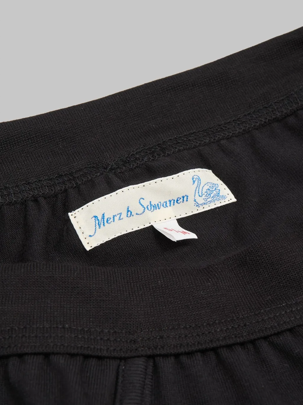 Merz b. Schwanen 254 2-Thread 8.6oz Loopwheeled Boxer Brief Deep Black