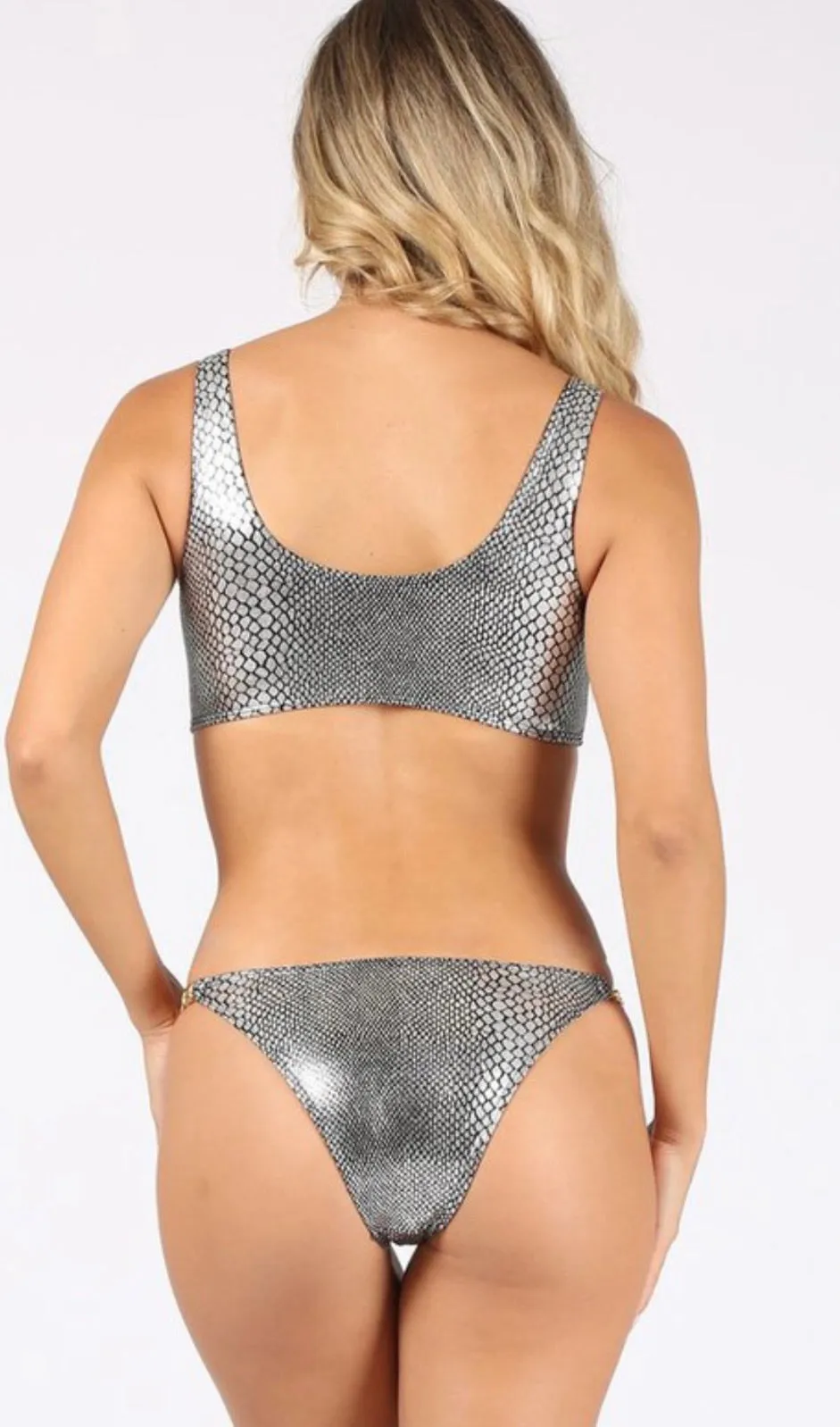 Metallic Snake Chain Bikini