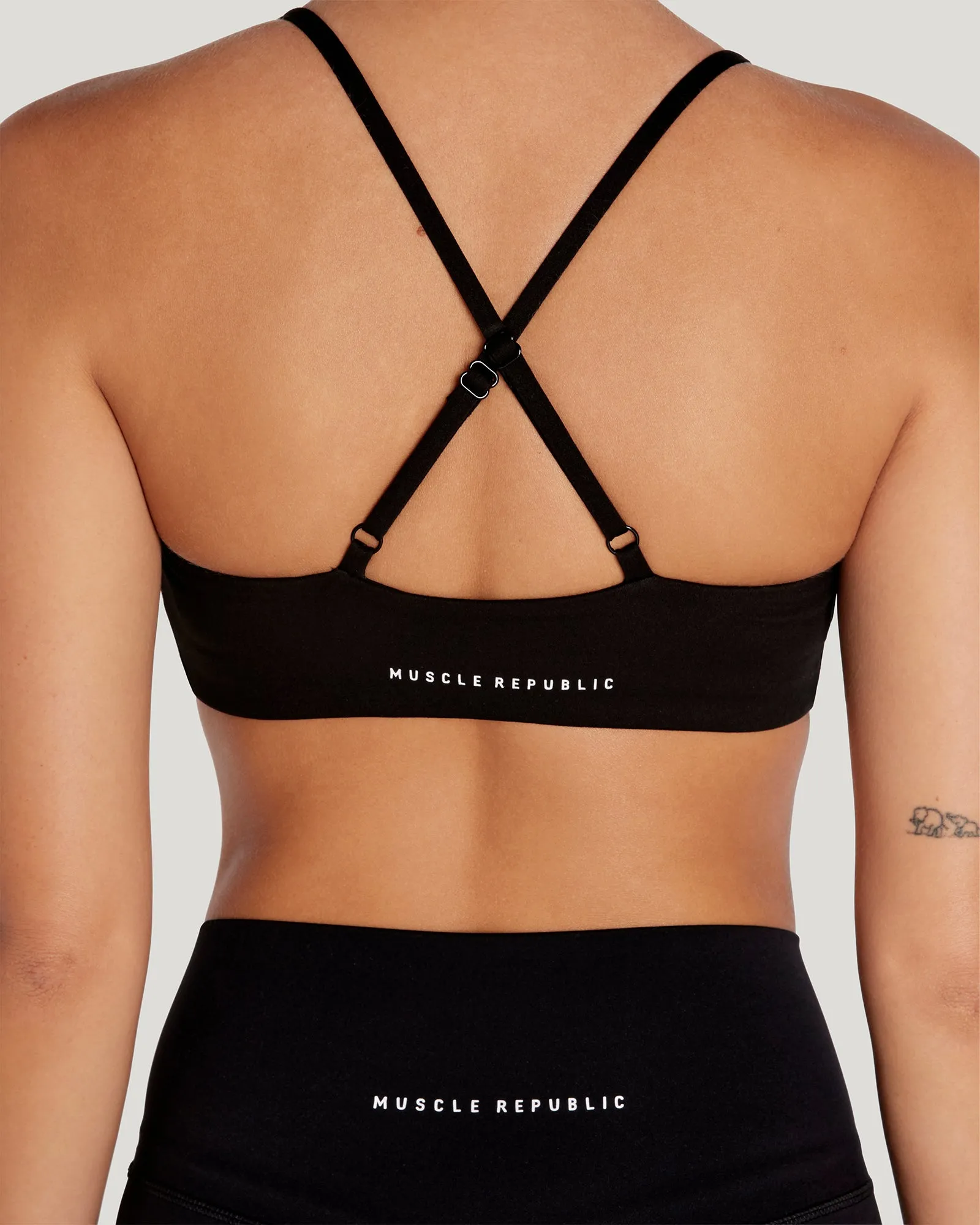 MOTION THIN STRAP BRA - BLACK