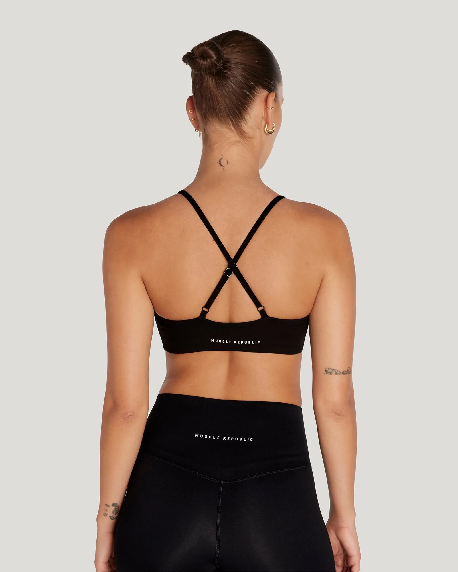 MOTION THIN STRAP BRA - BLACK