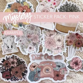 Mystery Sticker Pack: Pink Stickers (30% off discount included)