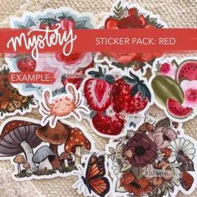 Mystery Sticker Pack: Red Stickers (30% off discount included)