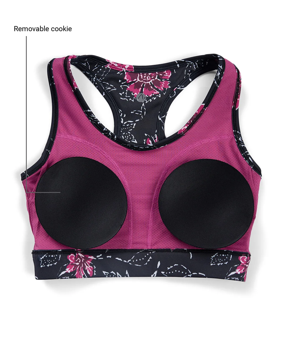 Nykd All Day On-Trend Sports Bra With Keyhole Back - NYK082 - Batik Black Print