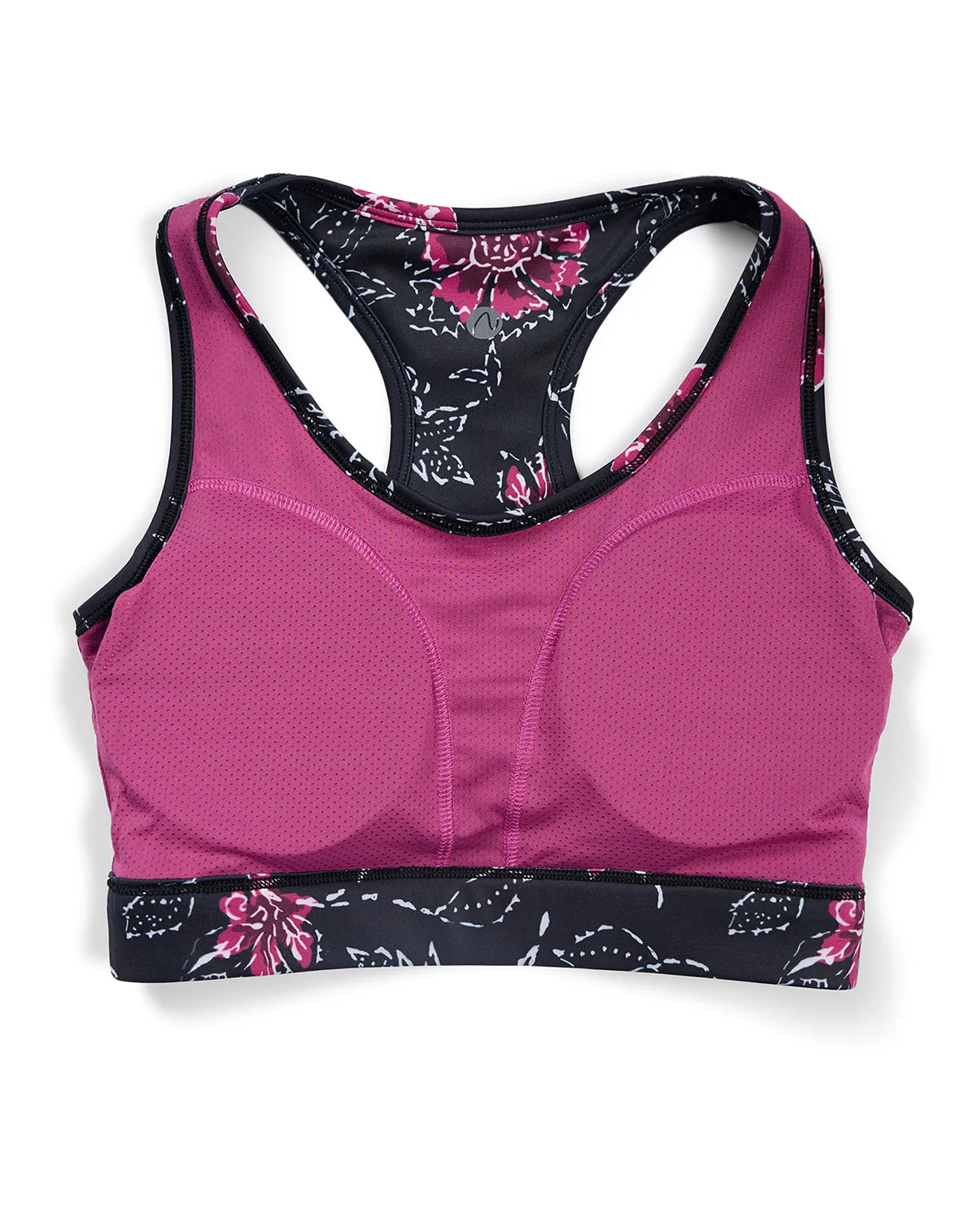 Nykd All Day On-Trend Sports Bra With Keyhole Back - NYK082 - Batik Black Print