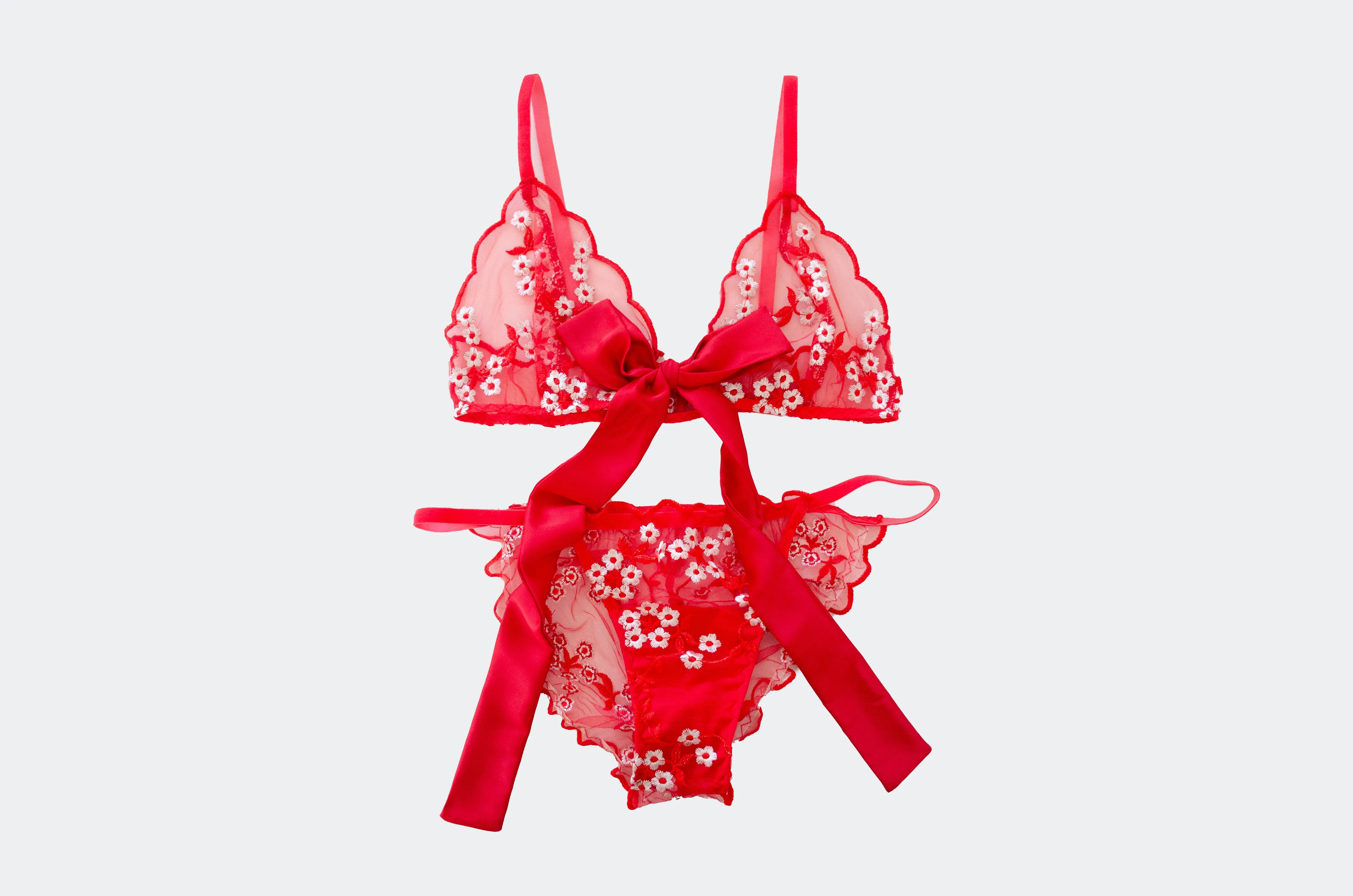 Rouge Floral Lace Set