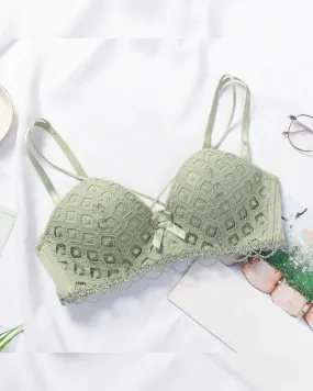 Sexy Lace Deep V Thin Wireless Seamless - Bra
