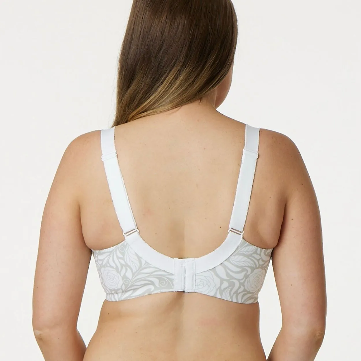 Signature Print Premium Support Bra  - Ice Rose