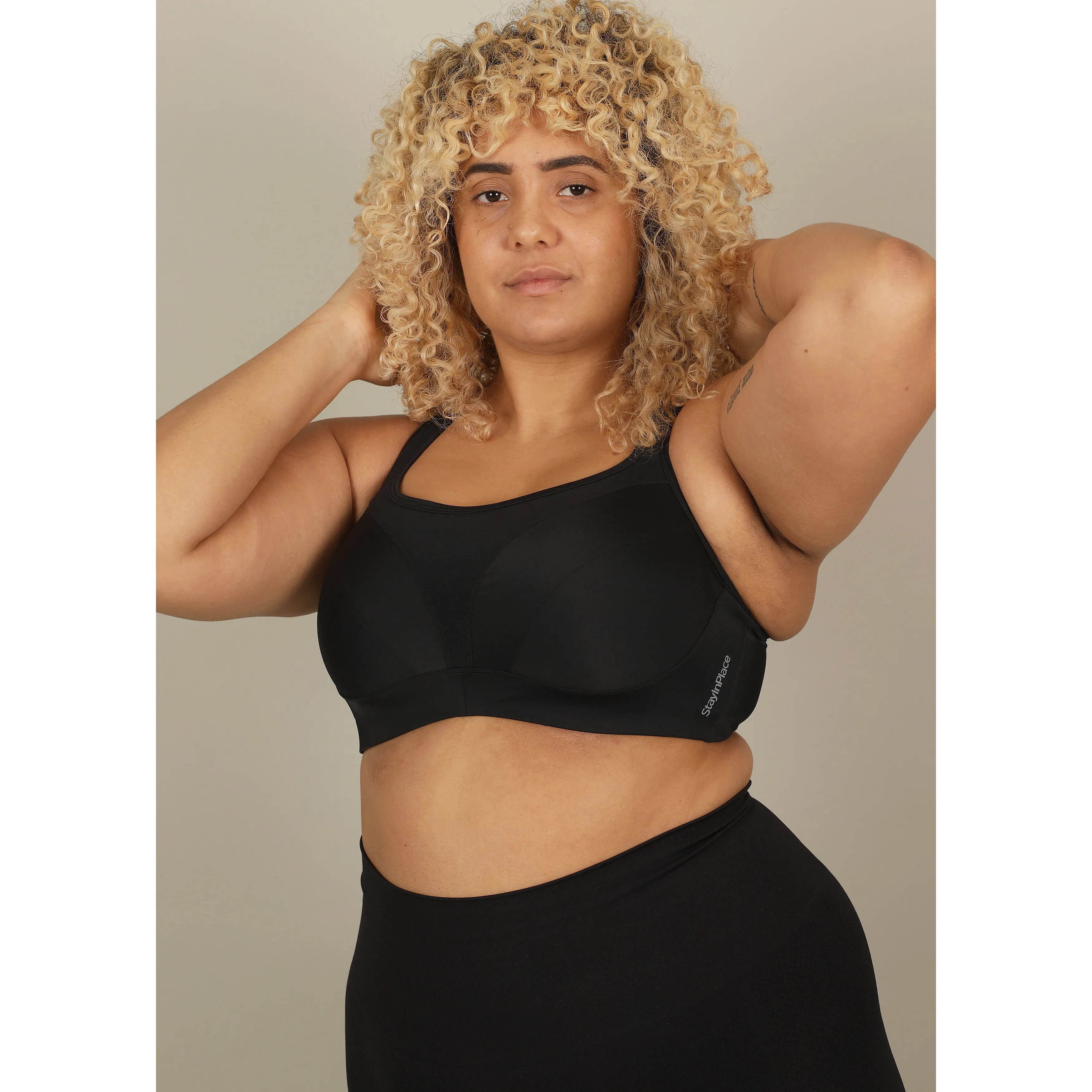 StayInPlace High Support Sports Bra E-cup Black | Buy StayInPlace High Support Sports Bra E-cup Black here | Outnorth