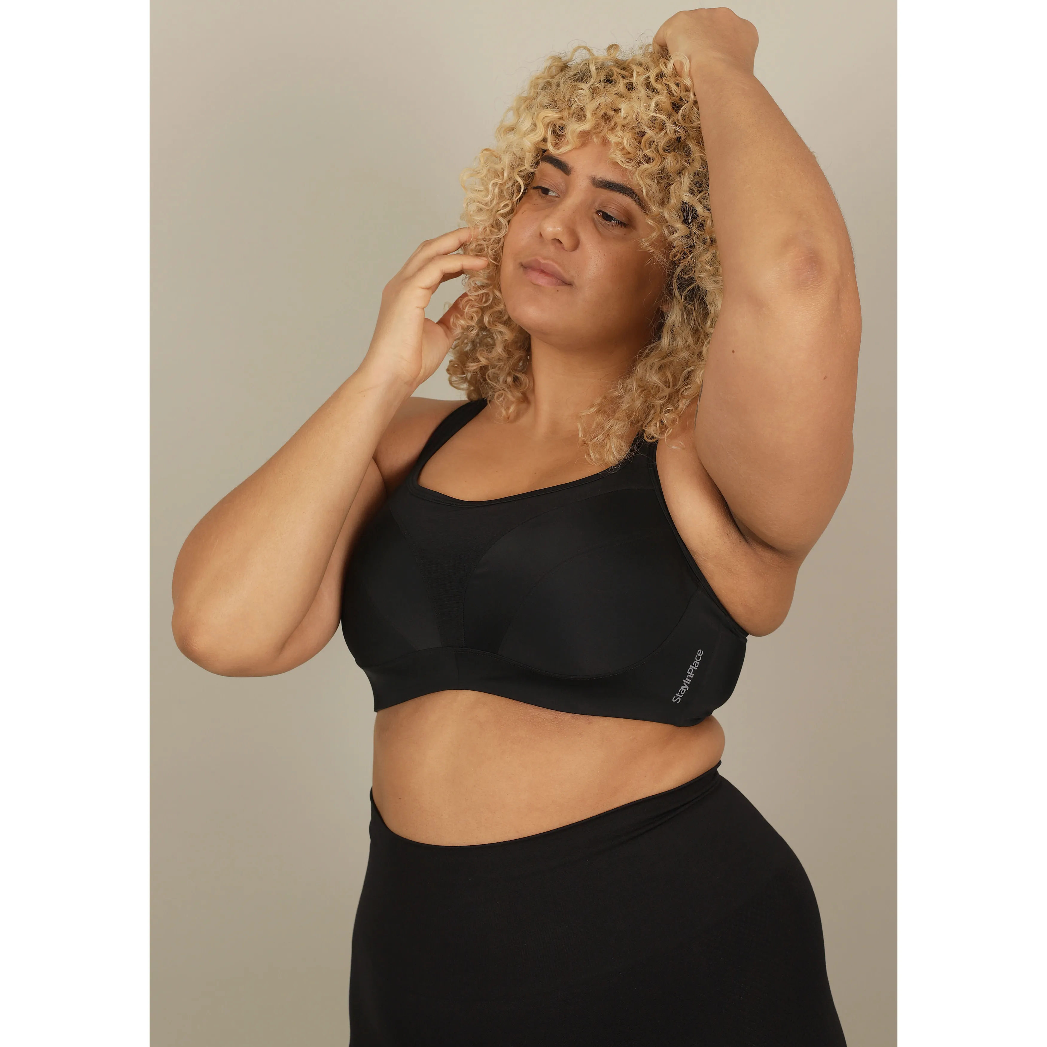StayInPlace High Support Sports Bra E-cup Black | Buy StayInPlace High Support Sports Bra E-cup Black here | Outnorth