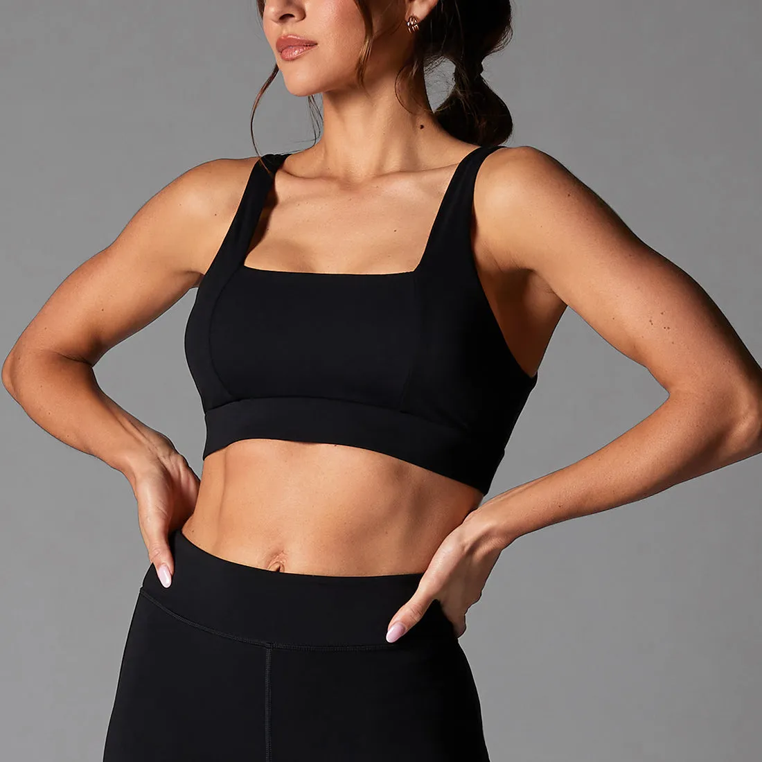 TAVI Square Neck Bra Ebony