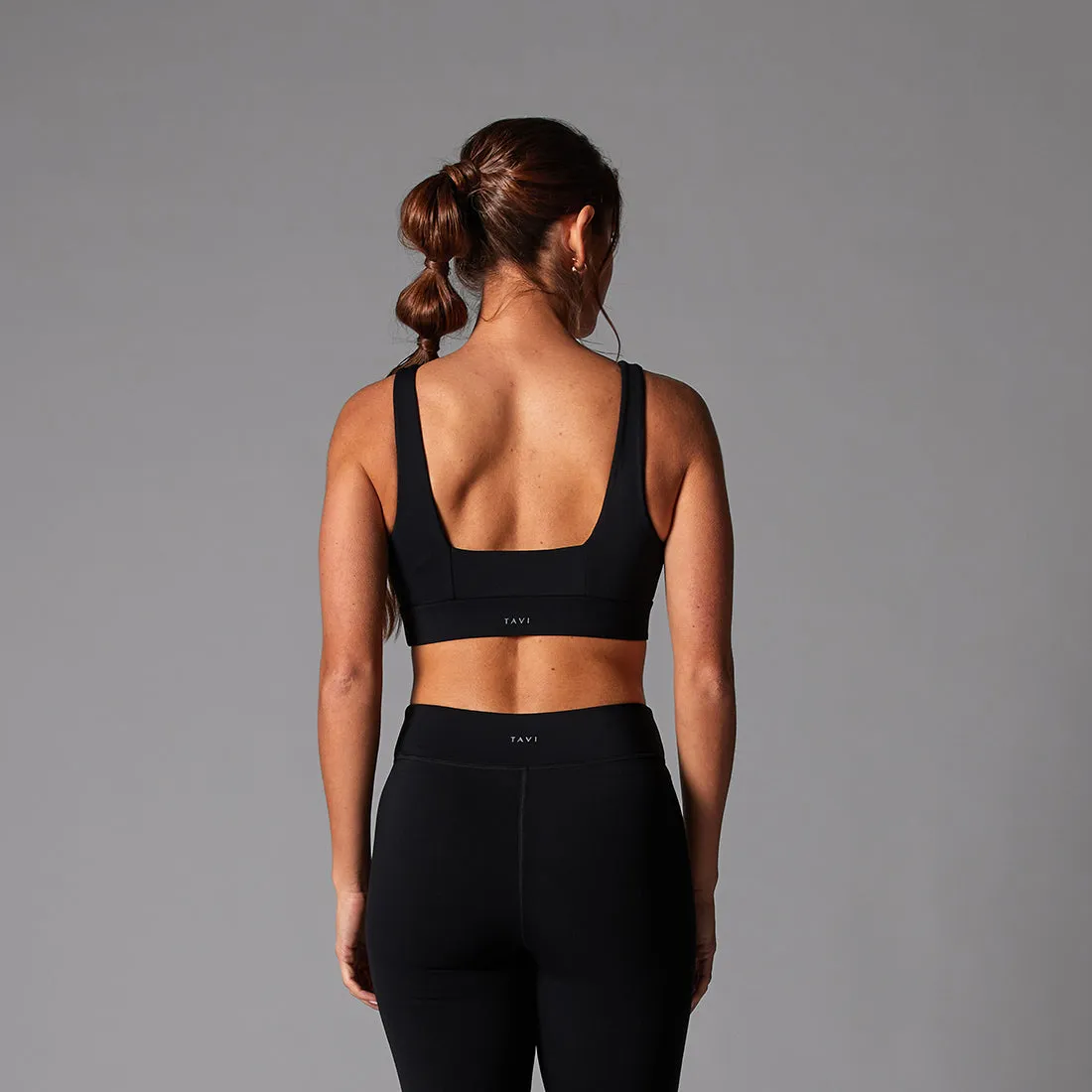 TAVI Square Neck Bra Ebony
